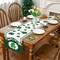 Lucky Clover Green Shamrocks Table Runner, Seasonal St Patrick's Day Holiday Kitchen Dining Table Runner